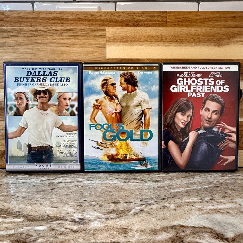 Matthew McConaughey Dallas Buyers Club, Fool’s Gold, Ghosts of Girlfriends Past